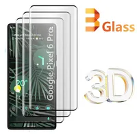 3Pcs  Tempered Glass for Google Pixel 6 7 Pro Screen Protector Full Cover Film for Pixel 6Pro Glass