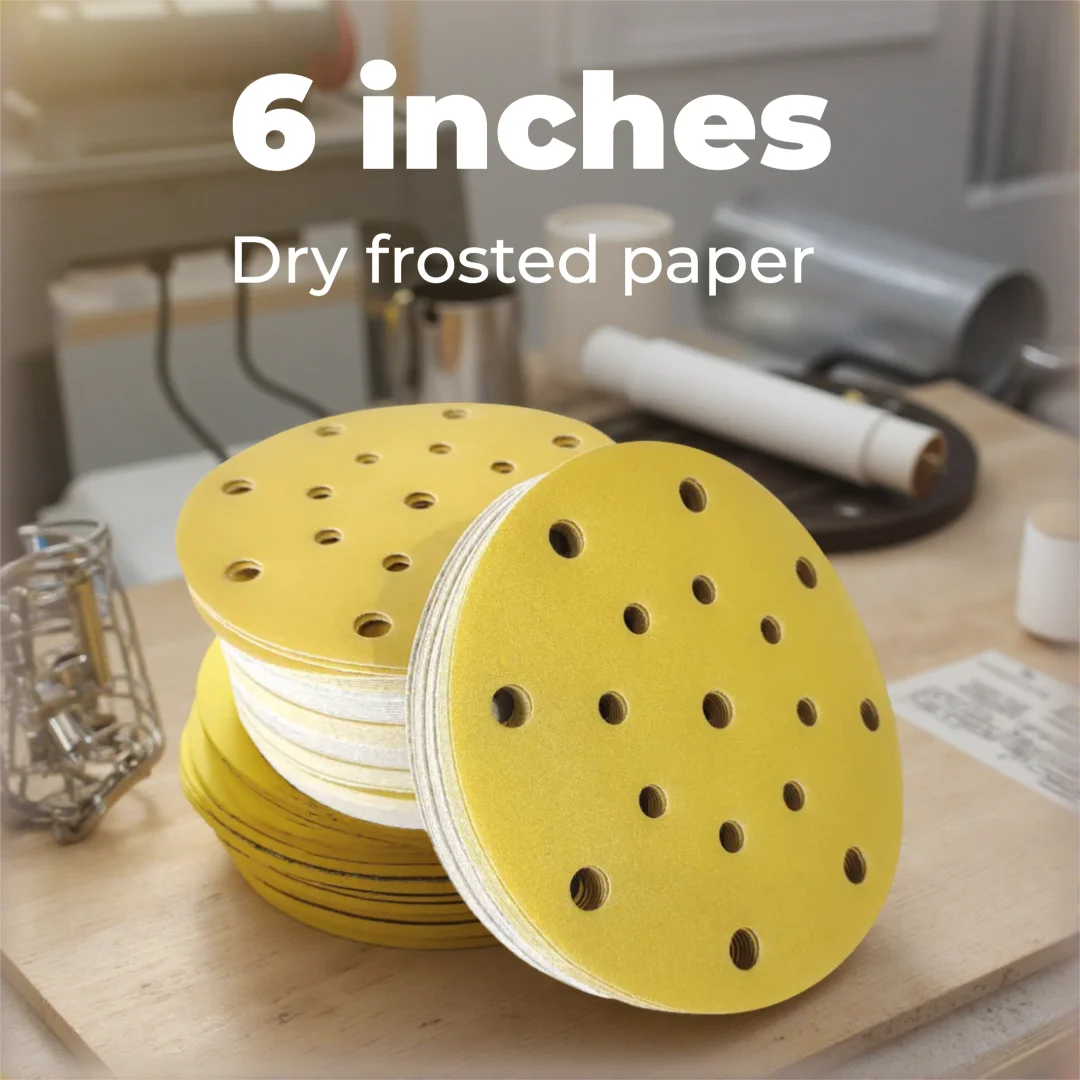 

6-inch 17 Hole dry Sandpaper With A Diameter Of 150MM, Plush Automotive Hardware And Wood Polishing Sandpaper