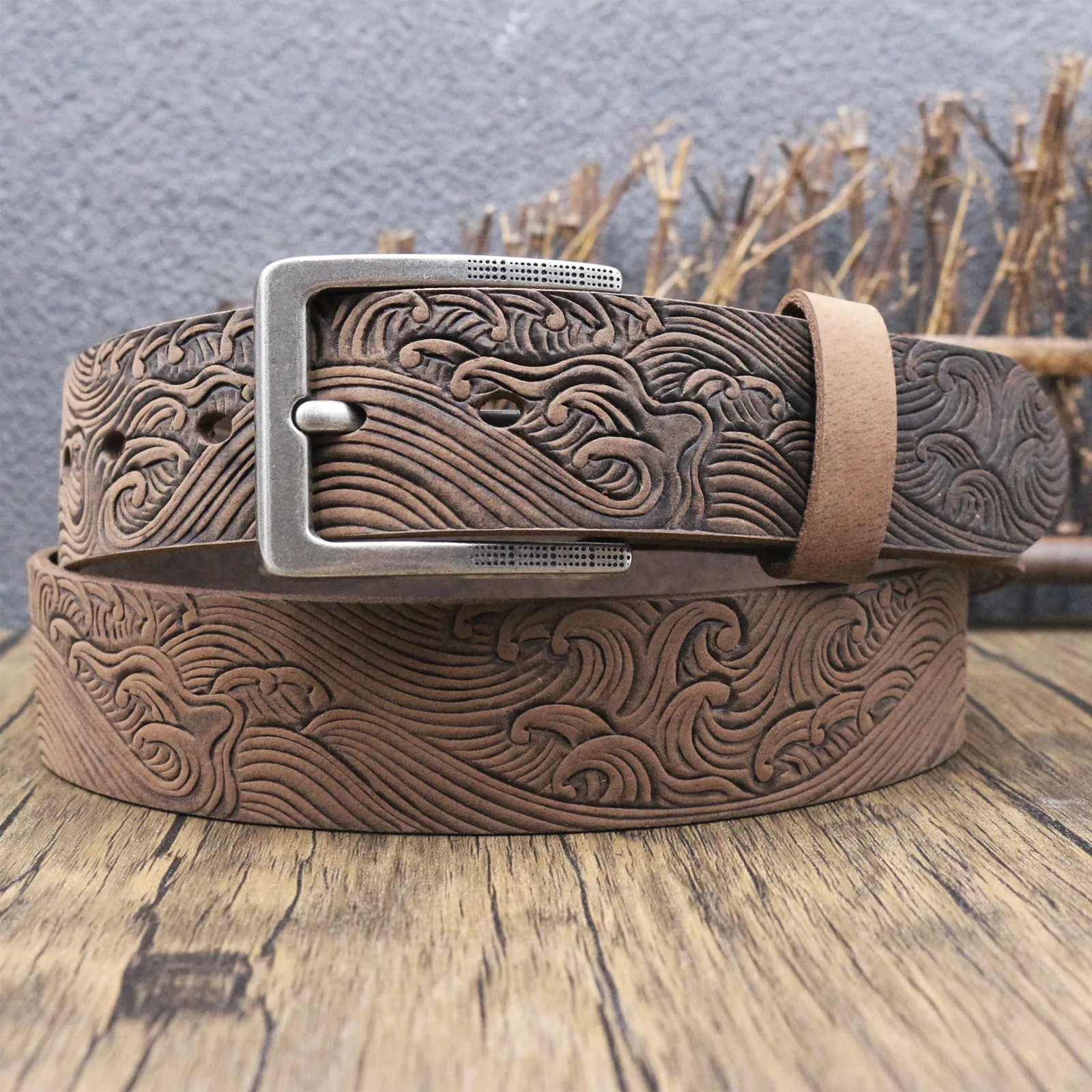 top-grain-crazy-horse-leather-pin-buckle-belt-rough-retro-cowhide-texture-unique-hand-tooled-totem-antique-alloy-fastener