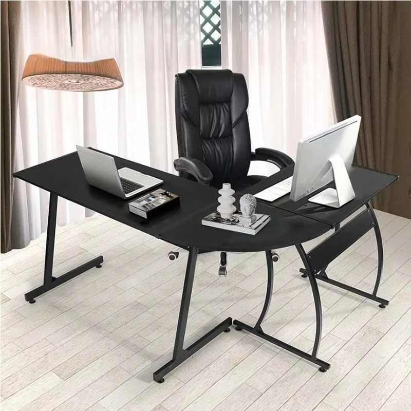 

Modern L-shaped wood corner desk computer desk computer desk