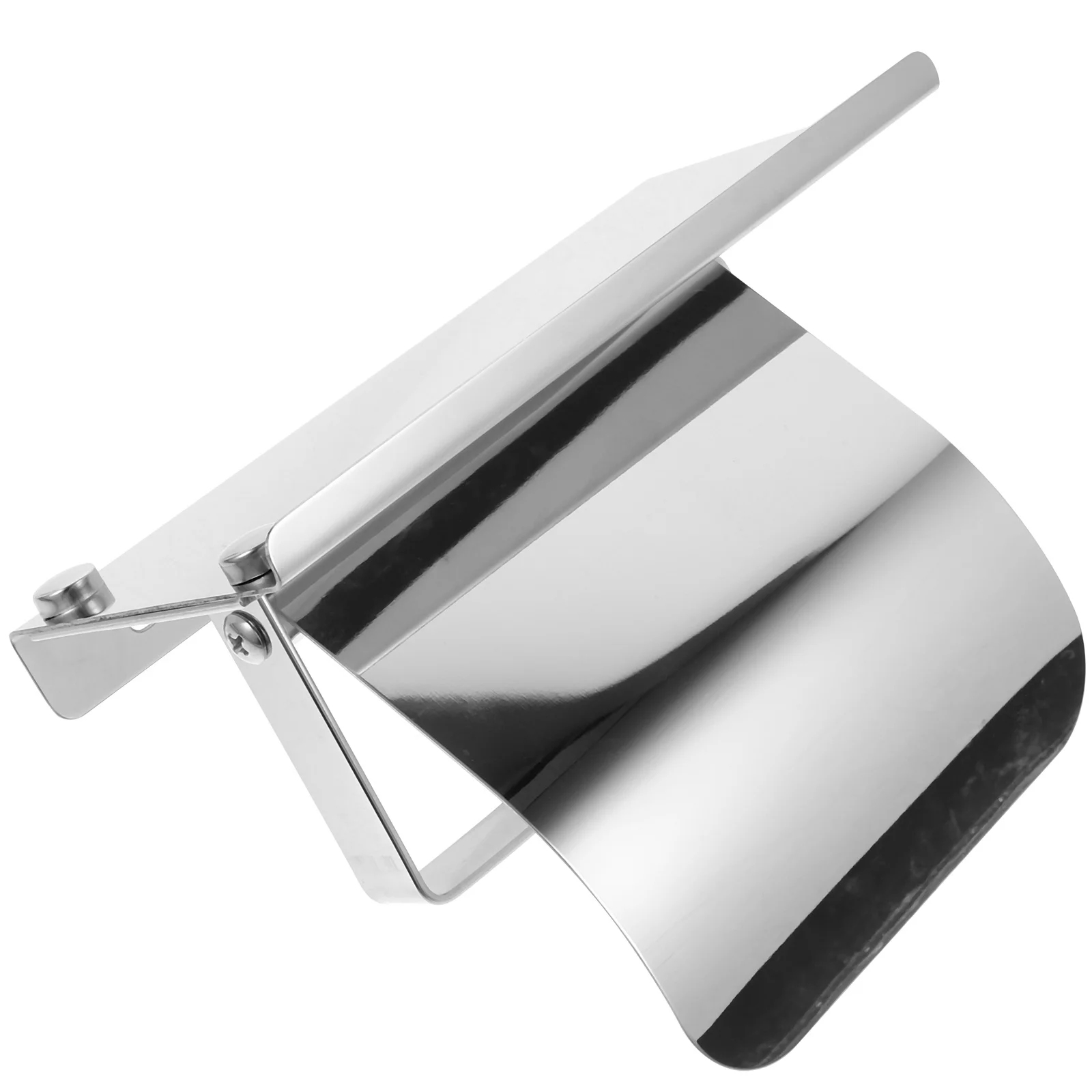 

1Set Toilet Paper Holder Wall Mount Stainless Steel Bathroom Accessory with Shelf for Tissue Roll and Phone Storage Modern