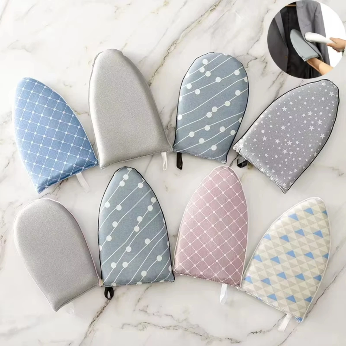 

Practical Thick Ironing Board Household Anti-scald Ironing Pad Cover Hanging Steamer Ironing Protector Washable Mesh Gloves