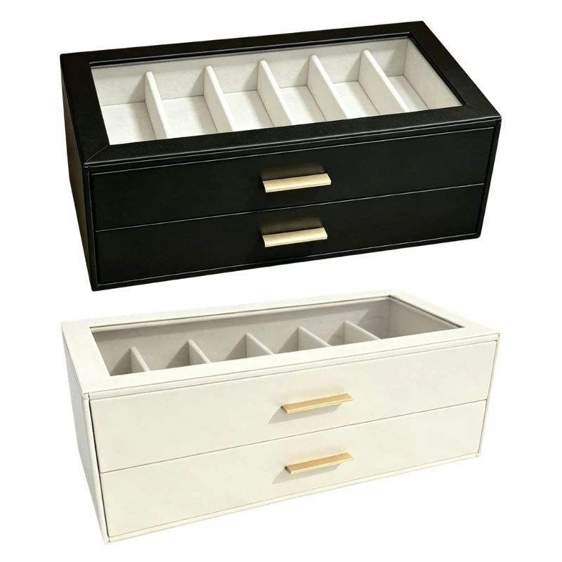 12 Slot Sunglasses Organizers With Clear Lid And Metal Handles Display Case