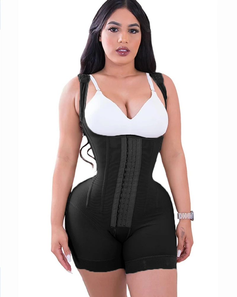 Fajas Colombianas High Compression Body Shaper with Bones Slimming Shapewear Tummy Control Underwear Waist Trainer Shaper