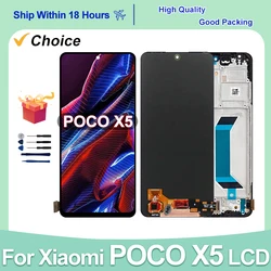 AMOLED  For Xiaomi Poco X5 LCD Display 22111317PG Touch Screen Digitizer Assembly For Mi Poco X5 5G LCD 22111317PI Replace Parts