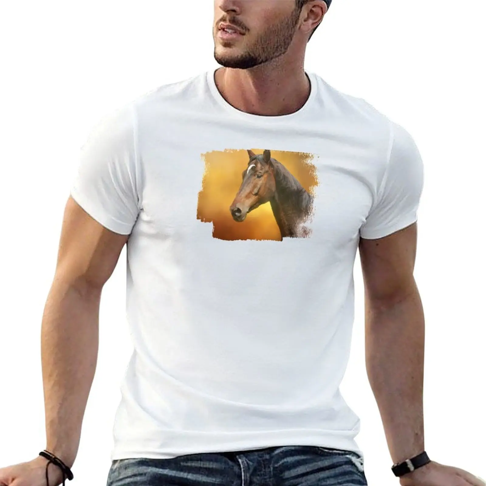 Dreamy Bay Horse T-Shirt designer shirts Aesthetic clothing plain white t shirts men
