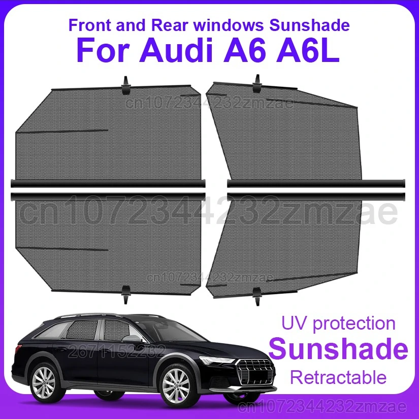 Car sunshade For Audi A6 Side window, sunscreen and UV protection curtains, Customizable Car windows Sun visor Auto Accessories