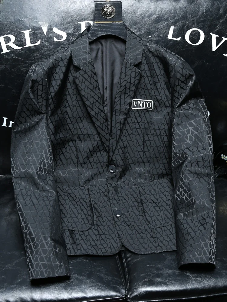 

Ele Busin Casual Slim Fit Men's Suit Jaet Sli Spring Autumn New Arrival Polyester Fiber Outerwear Coat