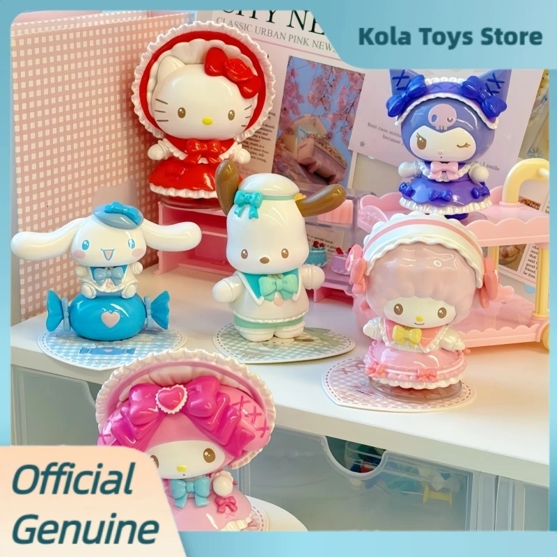 Oryginalne figurki Sanrio z serii Fantasy Fairytale w blind boxach, Kuromi Melody, urocze ozdoby na biurko, zabawki, figurki w mystery boxach, prezenty.