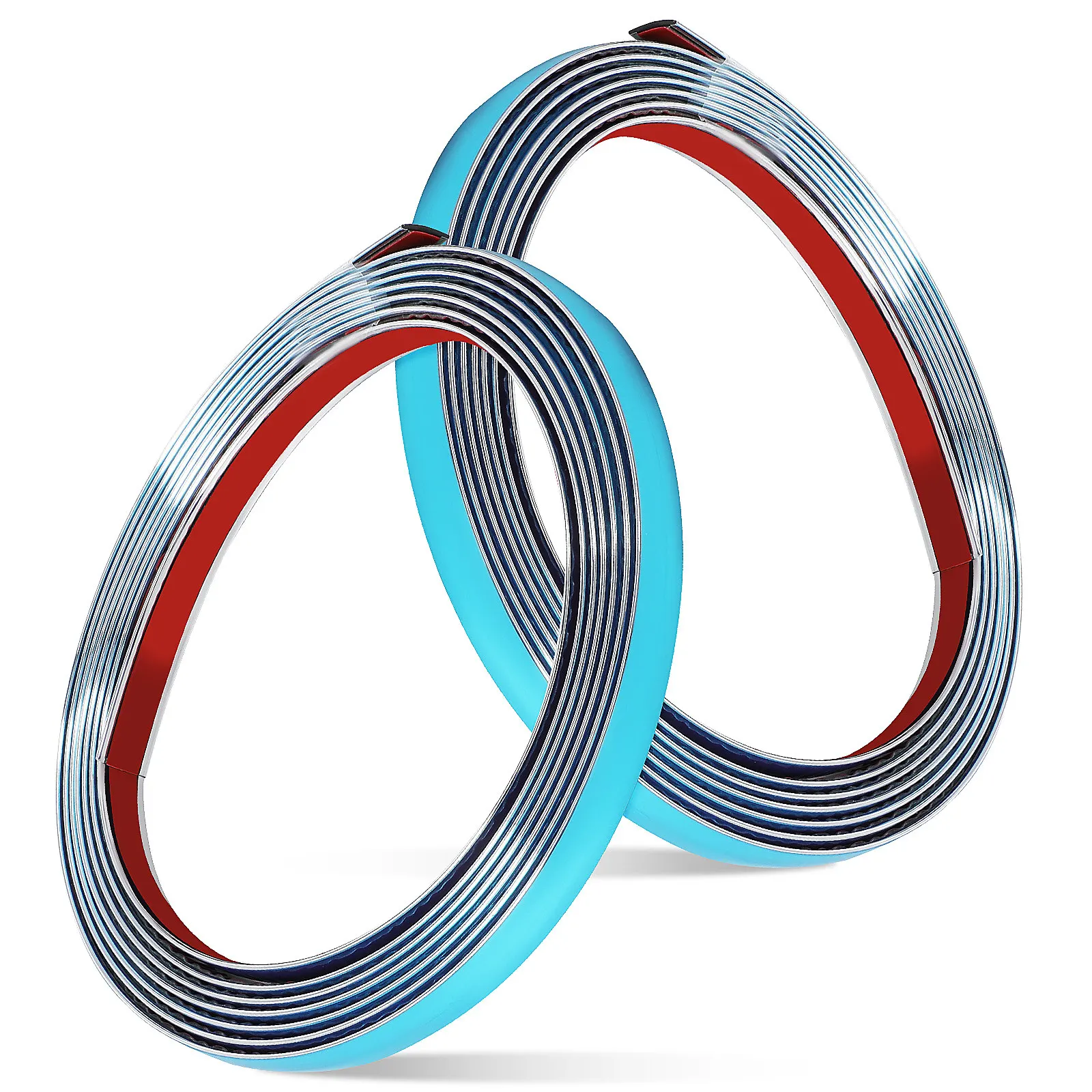 Chrome Car Exterior Molding Trim Strip – 2 Rolls Weatherproof Door Edge & Bumper Protection Guard