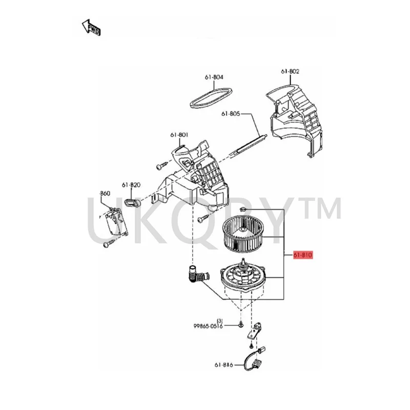 CB0761B10AL2 Suitable for Ma zd a 323 Fumeilaihai Fuxing Pulima Blower motor, fan motor