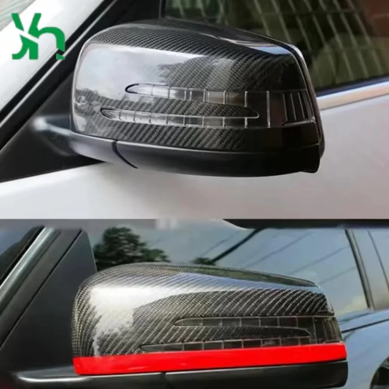 메르세데스-벤츠 G GL GLS ML GLE X166 카본 파이버 개조 미러 케이스 백미러 커버 보호 장식