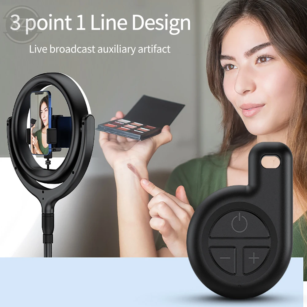 New Universal Rechargeable Wireless Bluetooth Remote Camera Controller Video Live Tiktok Movie Page Turning Android Apple Phone