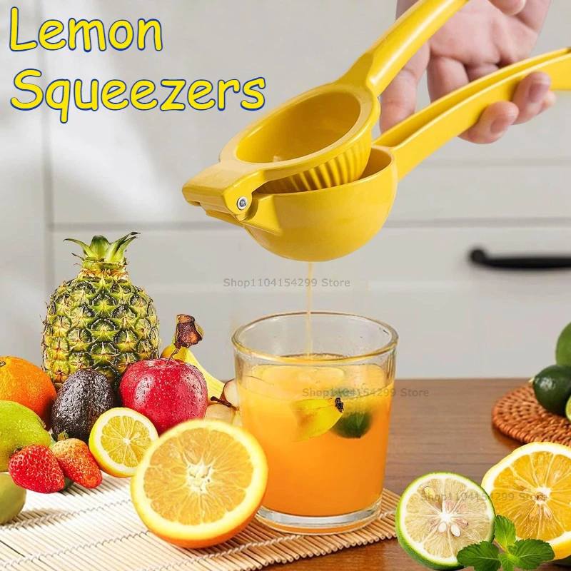Lemon Squeezers Manual Lemon Juicer with Ergonomic Handle Lime Squeezer for Cocktails Lemonade Salad Dressing Yellow Hand Juicer