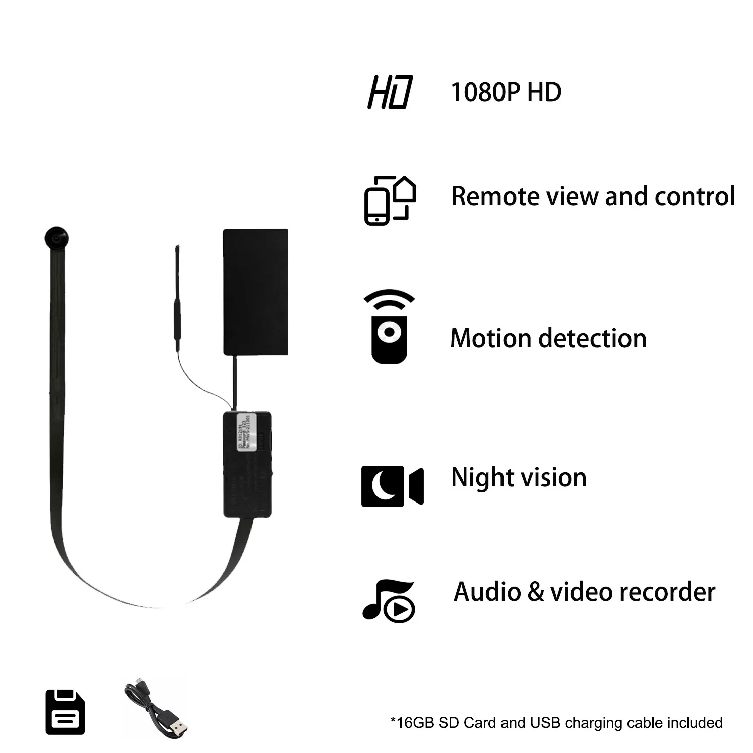 A2 DIY 1080P HD WIFI Camera with APP Control, Motion Detection, Recording, Remote Viewing, Cameras for Multiple Scenarios