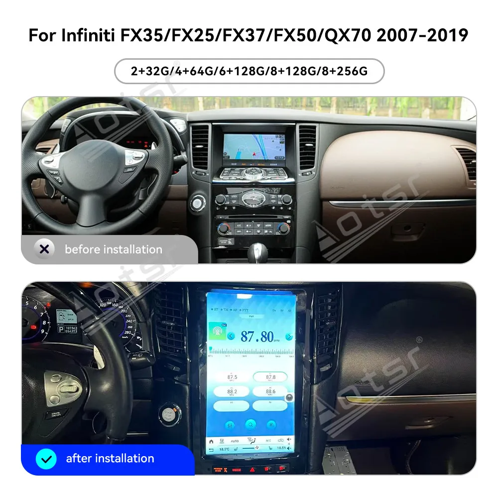 

Популярная распродажа, 13,8-дюймовый Android 14 для Infiniti 2007-2019, автомобильный радиоприемник, GPS-навигация, CarPlay HD-экран, мультимедийный плеер