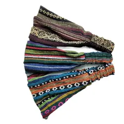 Diademas antideslizantes de estilo étnico para mujer, bandana de cara ancha, banda para la cabeza coreana, Vintage