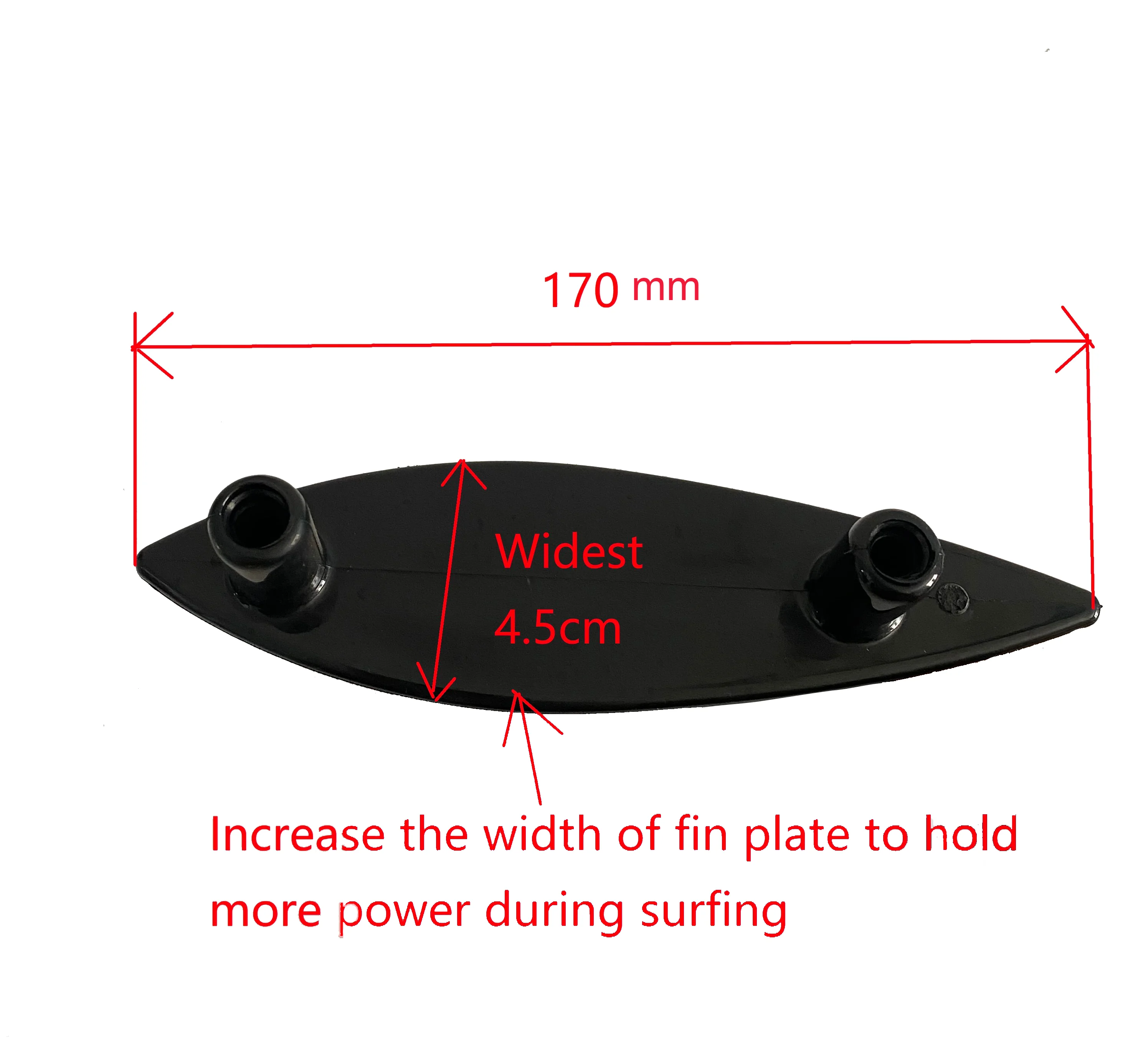 4,5 Zoll G5 Soft Surf Fin mit Ersatz 6 Flossen Schrauben Kunststoff Soft Tail Fin für Surfbrett Softboard Surfzubehör – Detail 3