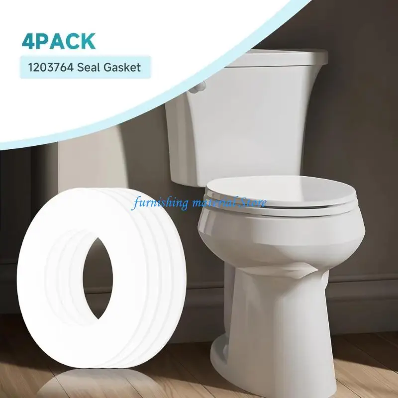 

Y5GD 4pcs Silicone Toilet Replacement Part Extended Use Leakproof Sealing Washer