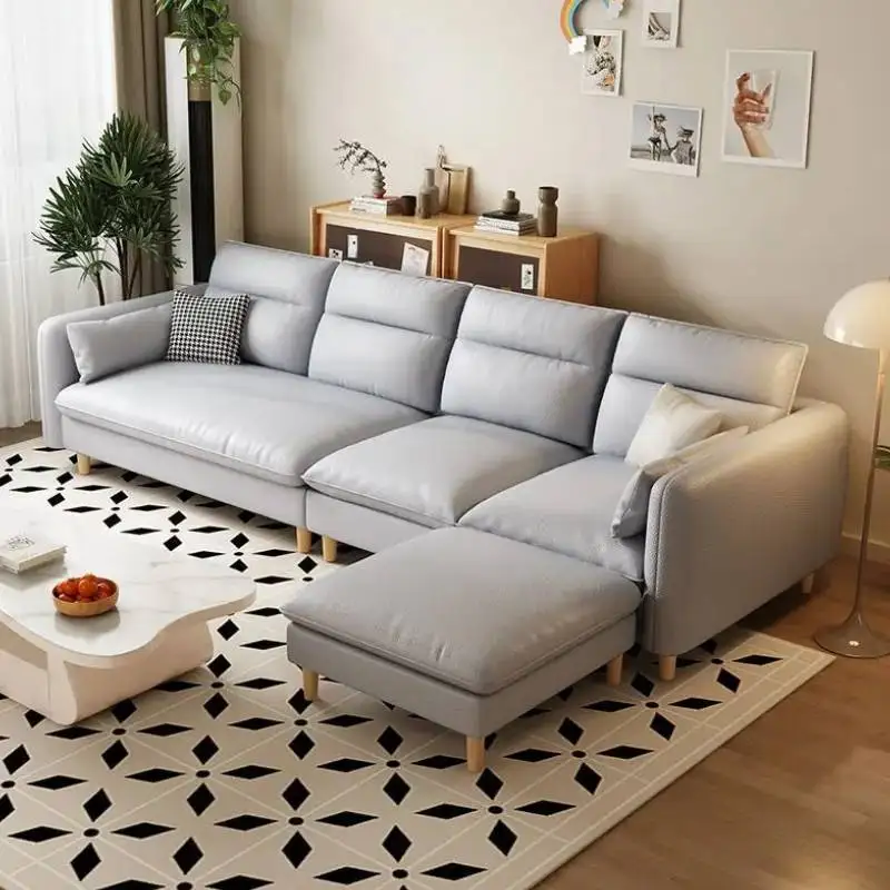 

New Fancy Sofa Modern Luxury Waterproof Comfortable Wood Floor Couches Living Room European Divani Da Soggiorno Salon Furniture