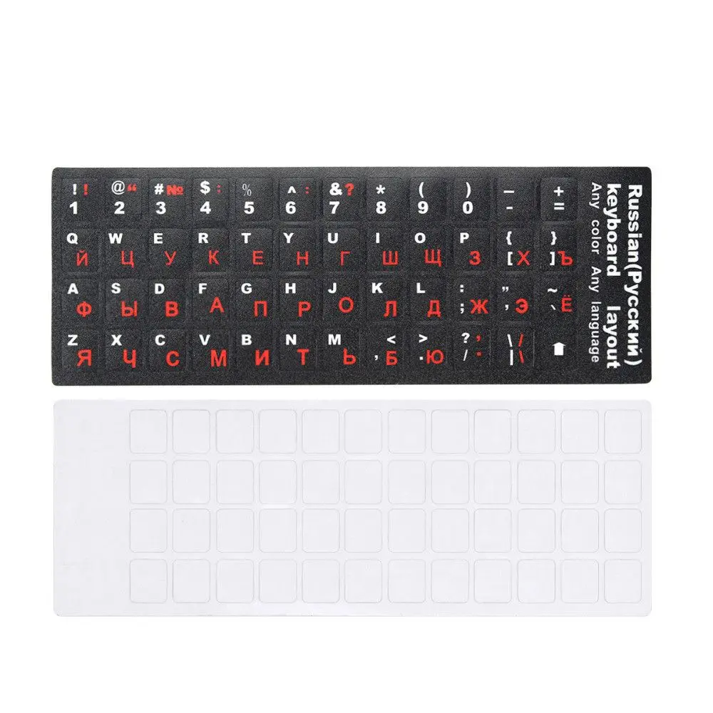 Practical Waterproof Keyboard Cover Protective Film for Computer Keyboard Laptop Keyboard Stickers Russian Letters