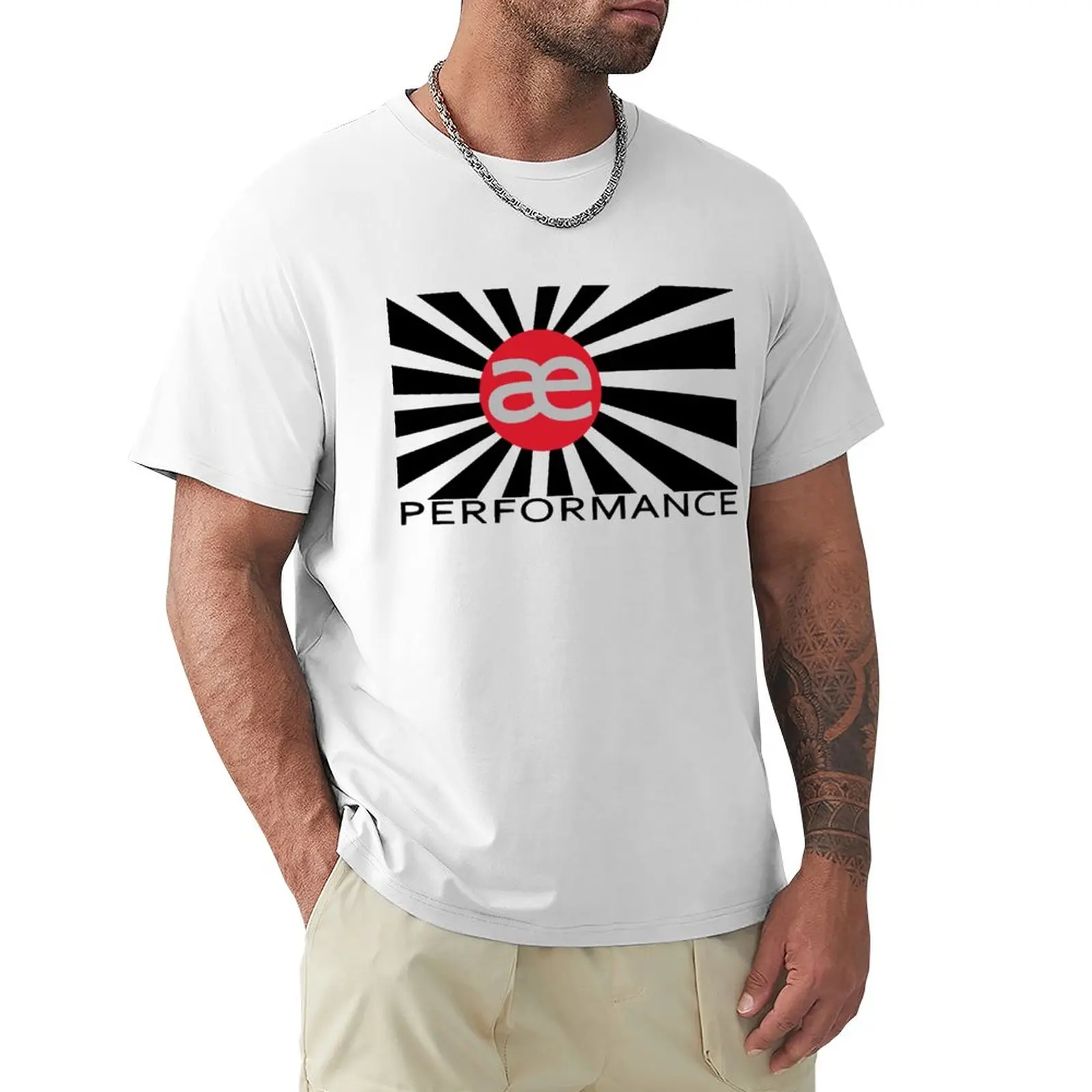 Camiseta de rendimiento AE para hombre, ropa estética, camisetas de algodón