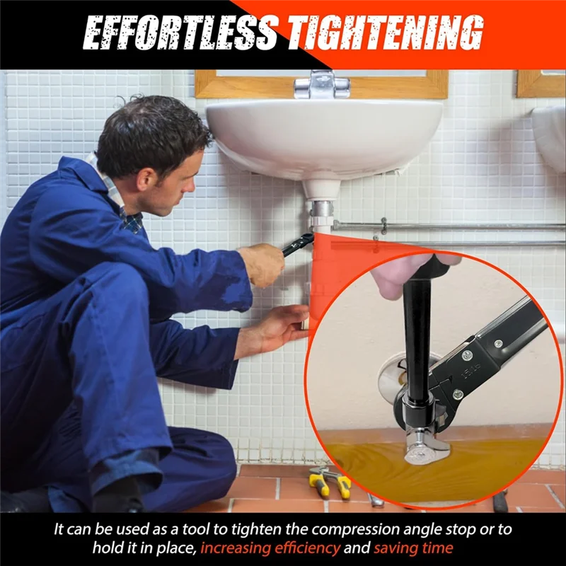 Most-Plumbing Tools, Angle Stop Wrench For Easy Angle Stop Supply Nut Installation A Must-Have For Plumbers Plumbing Tools 1PC
