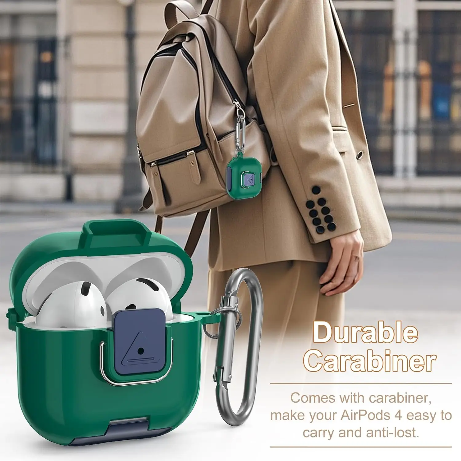Nueva Funda con soporte de interruptor de TPU para Airpods 4th USB-C (2024) Funda con Kit de limpieza y Funda con diseño de soporte para teléfono para Airpods 4th Cover