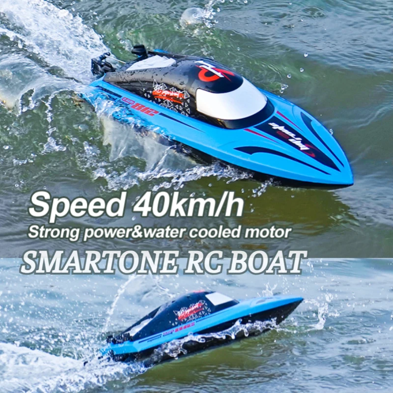 Rc Boats 40 Km/h 2.4G Dual Motor Upgrade Remote Control High Efficiency Speed Paired Waterproof Provides Rc Speed Boat for Boy