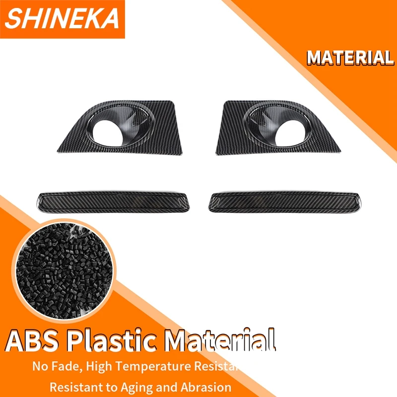 SHINEKA Car Front Fog Light Lamp Decoration Cover for Ford Mustang 2010 2011 2012 2013 2014 Foglamp Exterior Accessories
