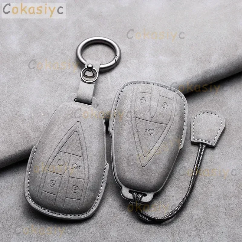 حافظة مفاتيح السيارة الجلدية فوب لـ Changan CS35PLUS CS35 Plus CS55 PLUS CS75 PLUS Eado UNI-T UNI K Oushang X5 X7 EV 2019-2022