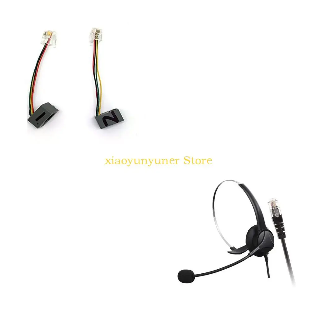 P9JB Professional RJ9 Headsets Two Noise Canceling Ergonomic Design Adjustable Mic For Call Centers