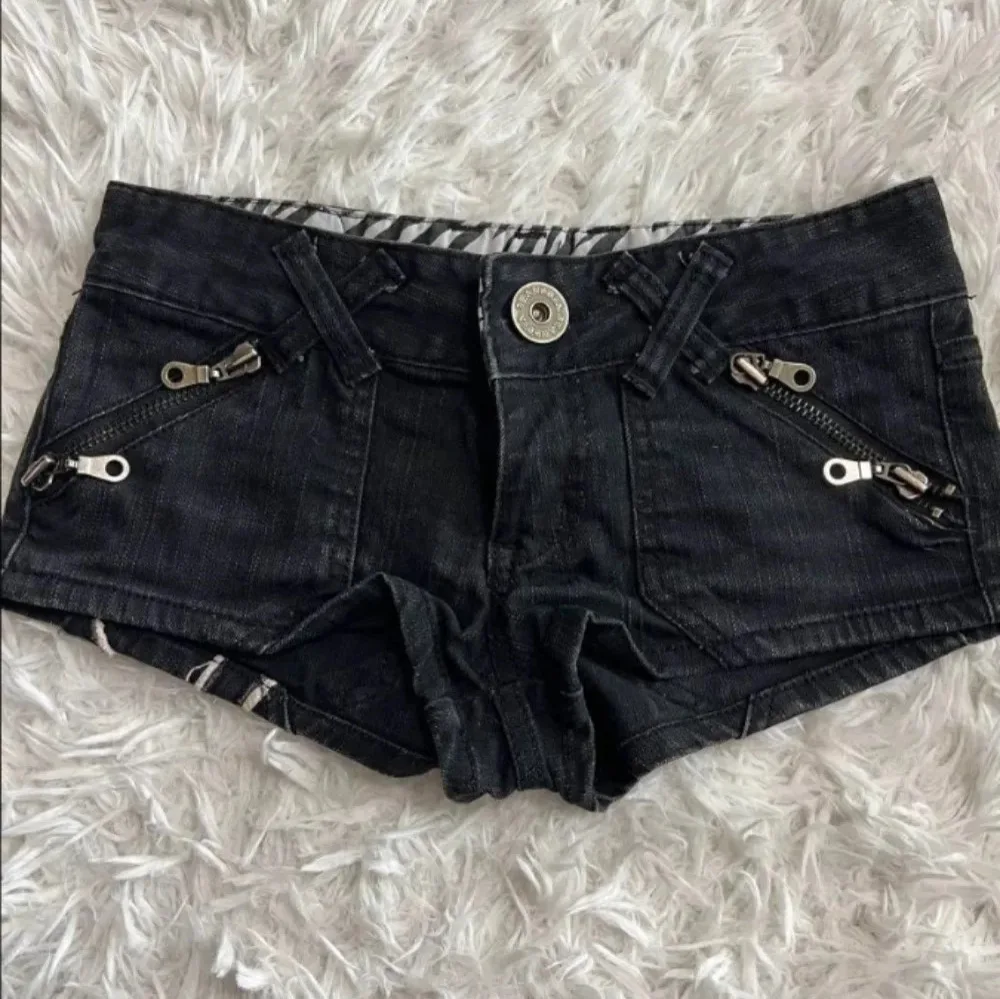 Aesthetics Harajuku Hip Hop Fashion Street Clothing Graphic Printing Women Blue Ins Style Y2k Goth Slim Casual Hot and Sexy Shor