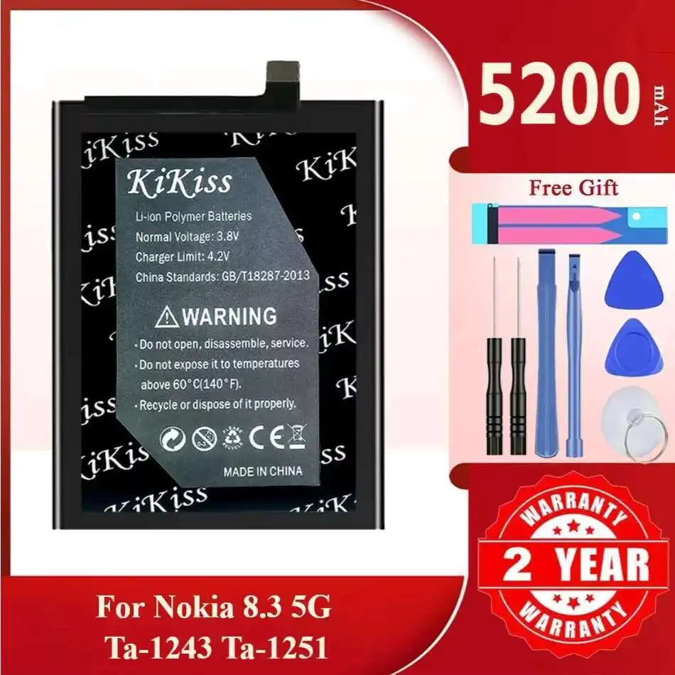 

5200mah KiKiss Replacement Battery HQ480 for Nokia 8.3 5G TA-1243 TA-1251