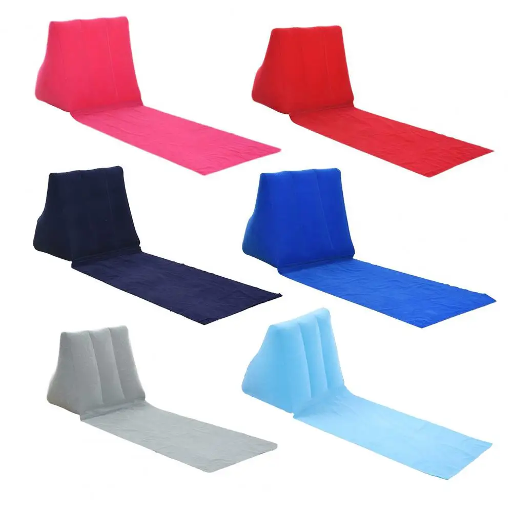 Camping Pillow Triangular Cushion PVC Pillow Folding Inflatable Travel Mattress Beaching Leisure Lounger Back Pillow Cushion