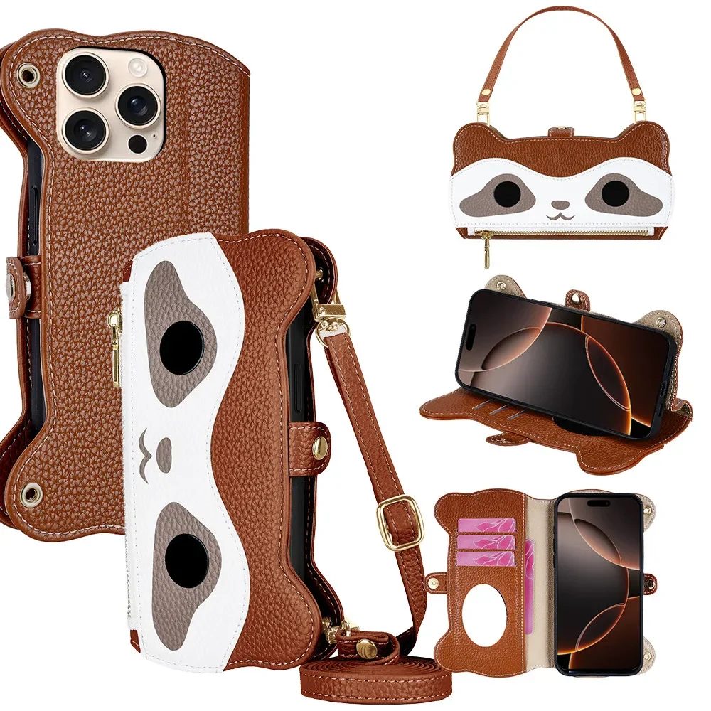 

Leather Wallet CrossBody Case for Motorola Moto Edge 50 Fusion Neo Ultra Pro 5G With 2 Lanyard Fundas