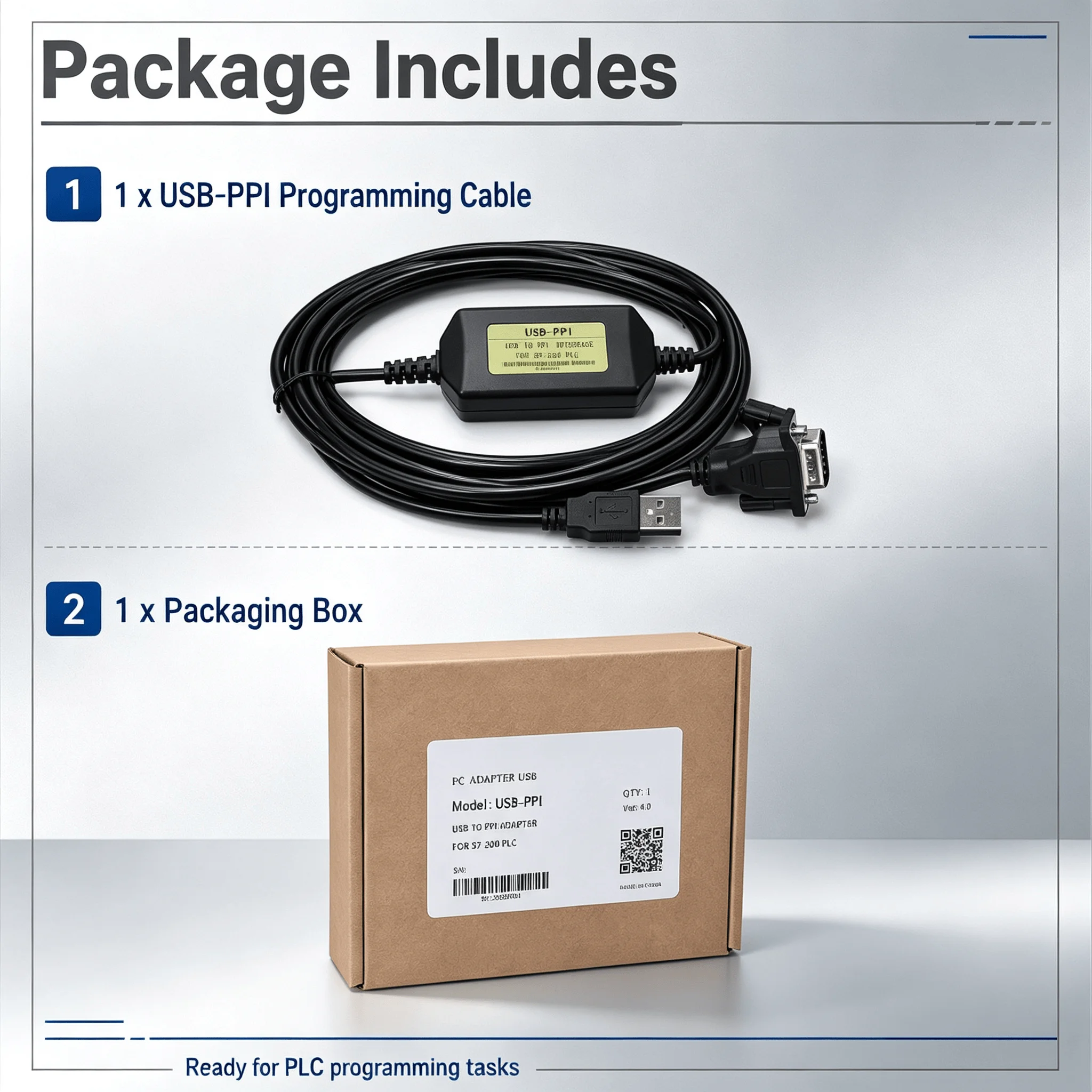 Stable Data Transfer Programming Cable USB-PPI 3M CH340 for Siemens S7-200 200CN CPU221 222 224XP 226, Not for SMART 200