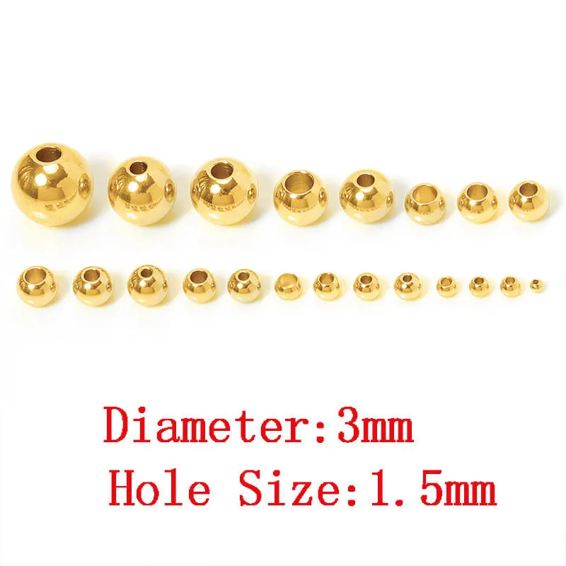 100pcs Stainless Steel Beads for Jewelry Making