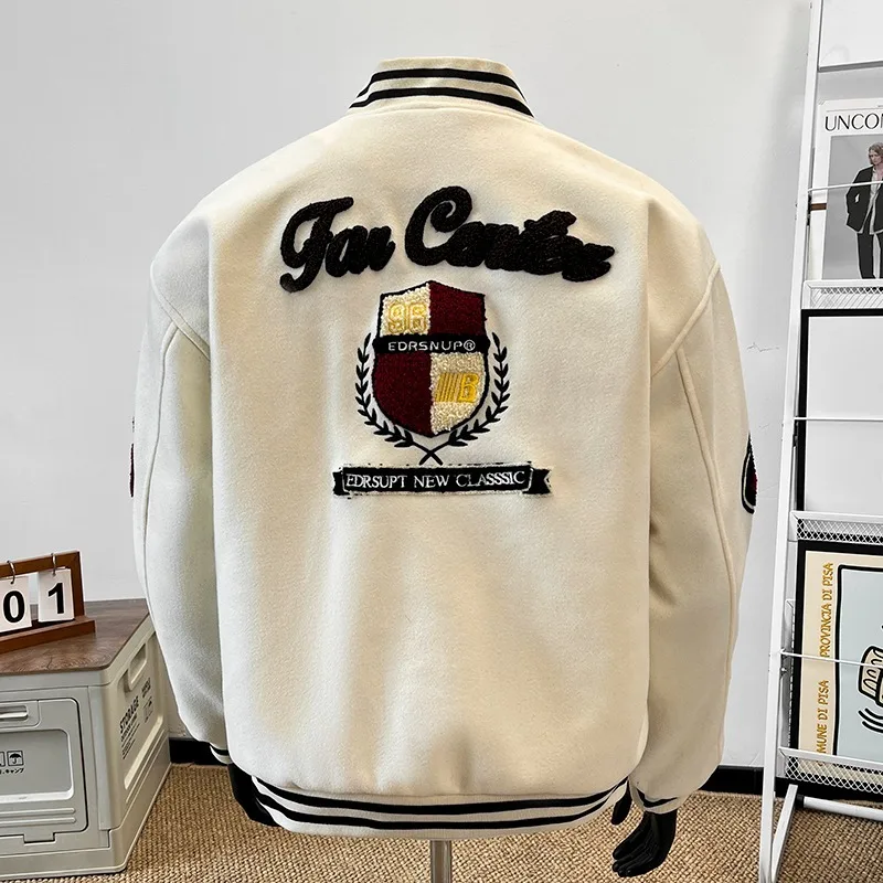 2026 Spring New Coat Boys Embroidered Baseball Jacket Fashionable and Versatile Trendy Youth Autumn Wear view 3