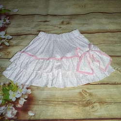 Kawaii Lolita Style Cake Mini Skirts Japanese Women Sweet Polka Dot Print Bow Pleated Skirts A-Line Y2k Short Skirt Faldas Mujer
