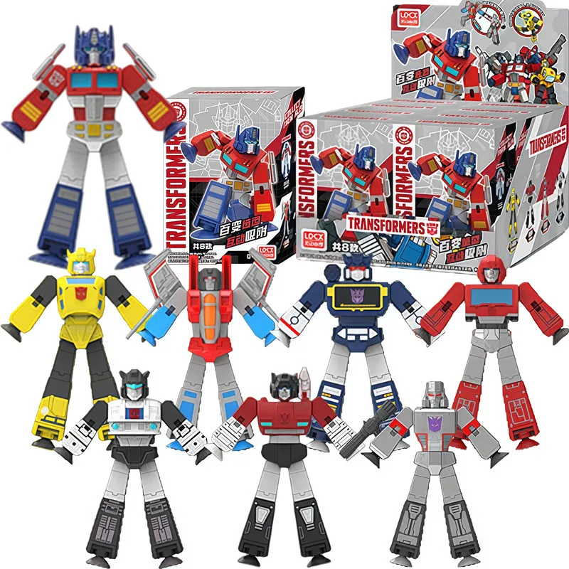 BLOKEES Transformers Optimus Prime Megatron Bumblebee Soundwave Starscream Ironhide Figura de Anime Caja Sorpresa Juguetes de Ensamblaje Regalos