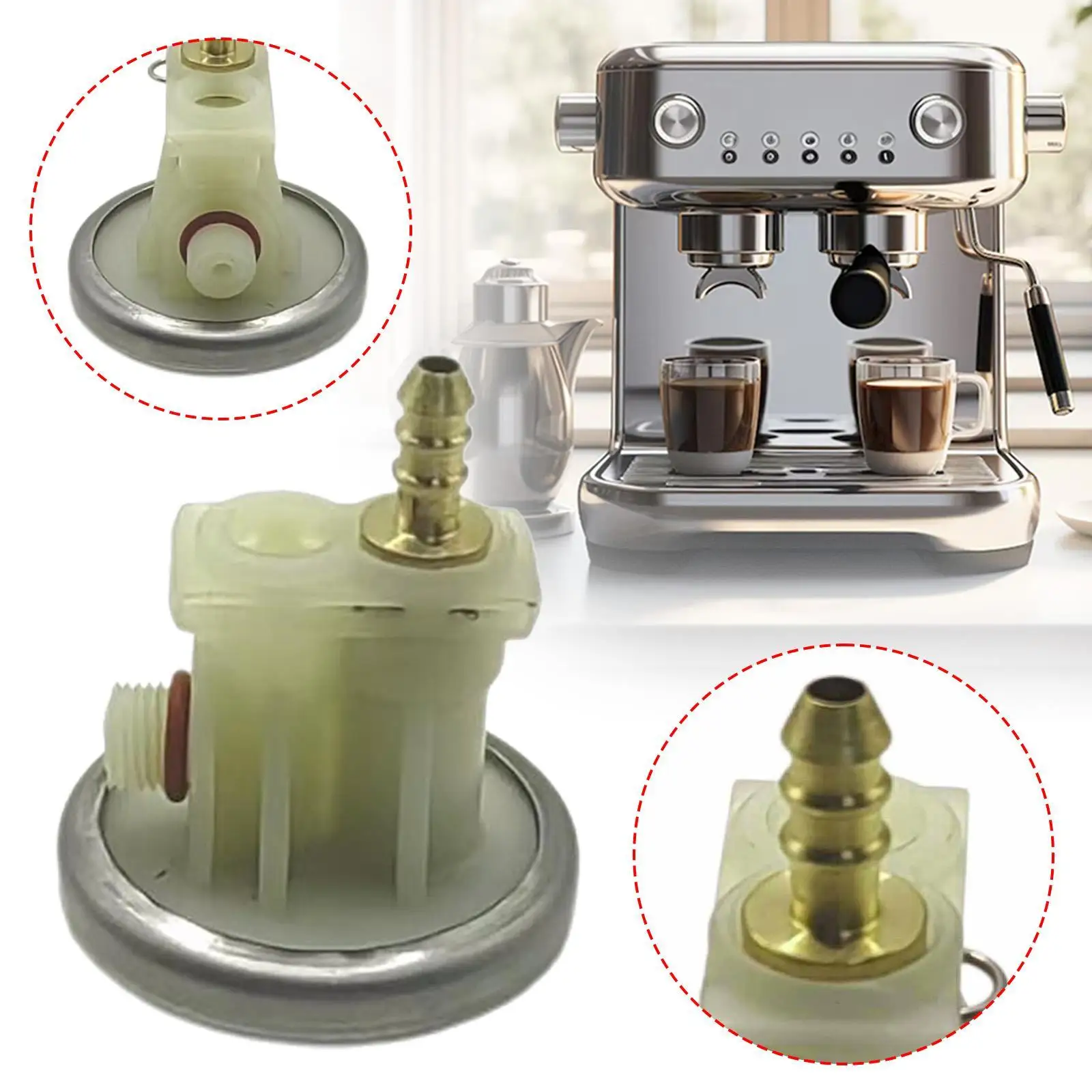 Regulador de presión de membrana 71768, pieza de bomba de café, accesorios para máquina de Espresso, regulador de presión de bomba, regulador de presión de agua