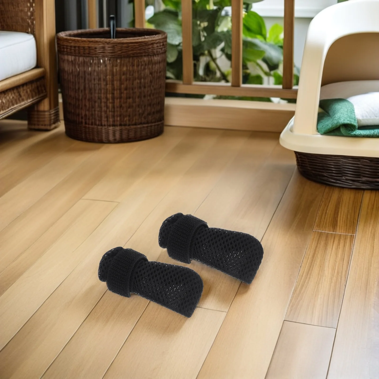 

4 Pcs Shoe Cover Dog Boots Anti-grab Cat Feet Booties for Summer Polyester Breathable Shoes Scratch Dogs