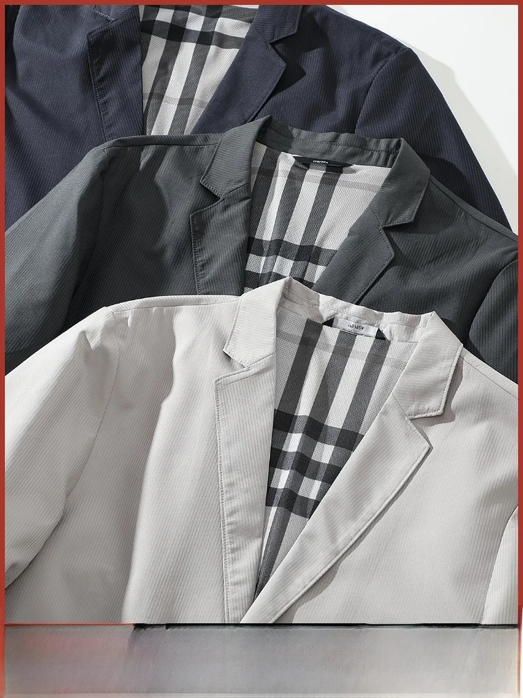 

Мужской модный повседневный однобортный костюм Jaet, ветрозащитный, водостойкий, серия Busin, легкий полиэфирное волокно