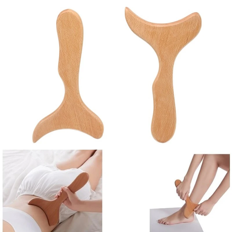 Houten Lymfedrainage Massager Peddel Handleiding Anti-Cellulitis Gua Sha Tool Spierpijn Verlichting Zacht Weefsel Therapie Apparaat