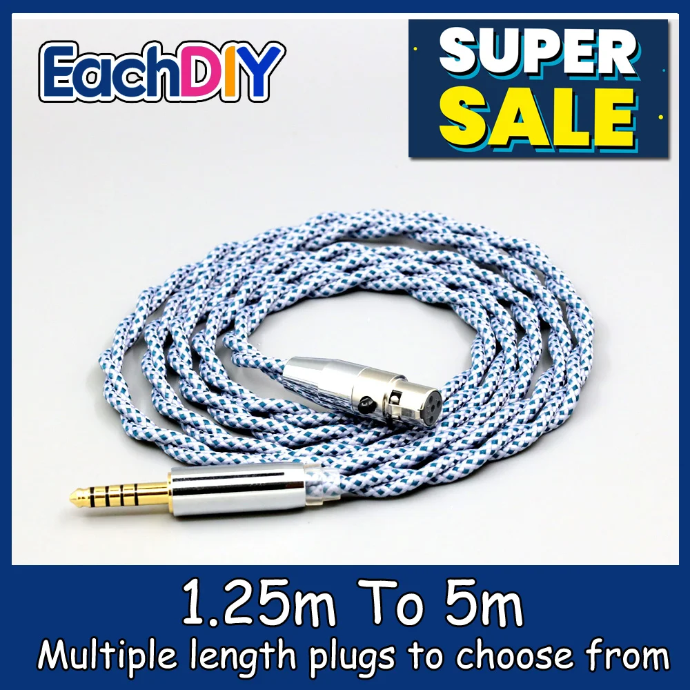 

99% Pure Silver Mix Graphene Earphone Cable For AKG K371BT Beyerdynamic DT177x GO Pioneer HDJ-X10 Sennheiser HD490 Pro LN008678