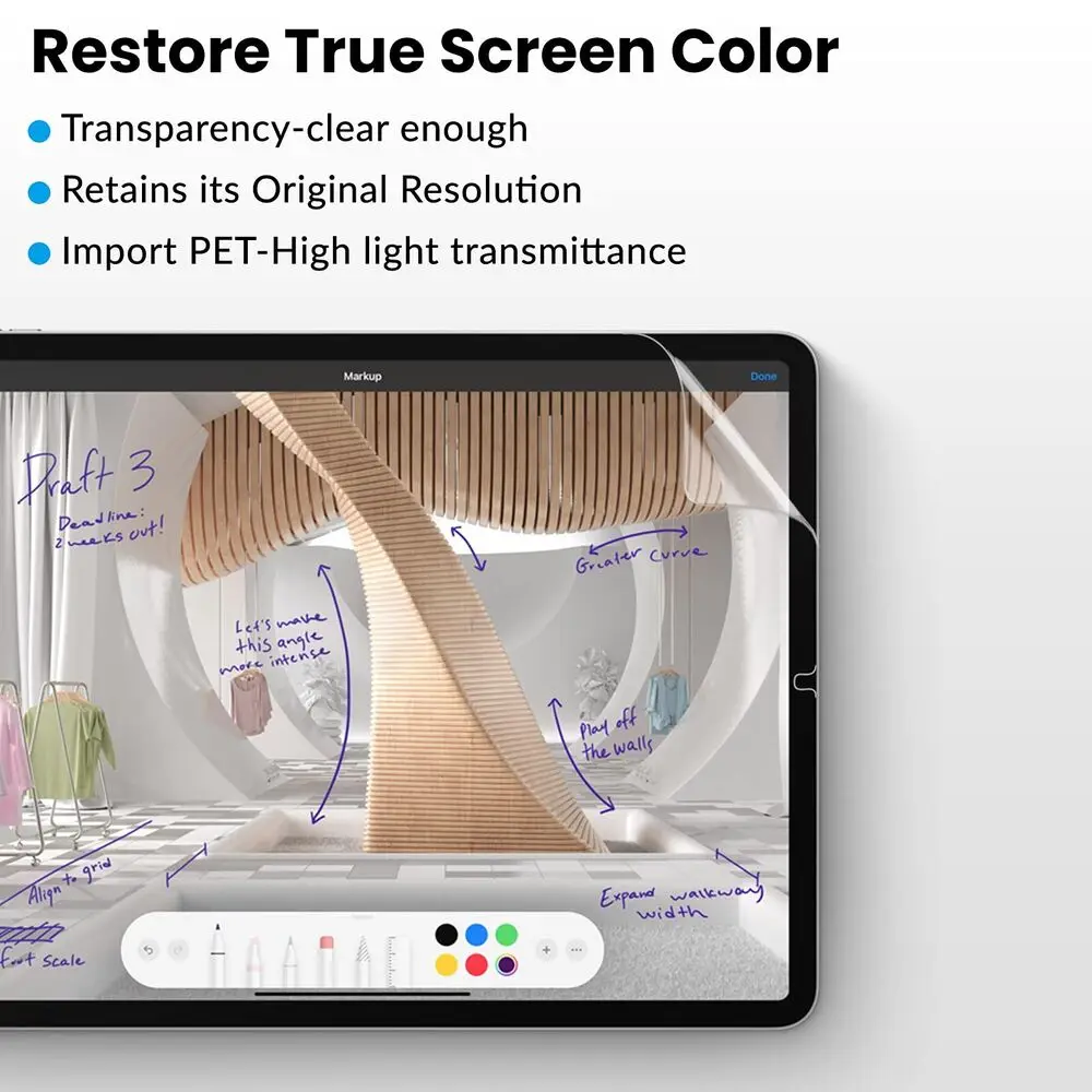 Protetor de tela fosco para ipad mini a17 pro 2024 mini7 mini 6 (8.3 polegadas) escrita em papel pintura filme macio