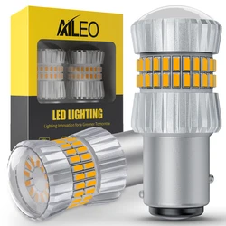 AILEO 2 Pcs 1157 BAY15D P21/5W LED Bulbs PY21W BA15S Canbus P21W W21/5W P27 3156 T25 Turn Signal Double Flashing Lights Amber
