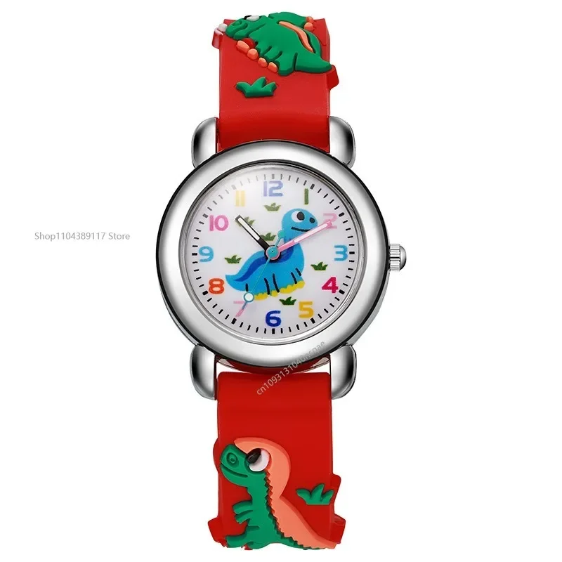 Moda Bambini Studenti Orologi Semplice cartone animato Modello di dinosauro Orologio sportivo Bambini Ragazzi Ragazze Regali ساعات Reloj 