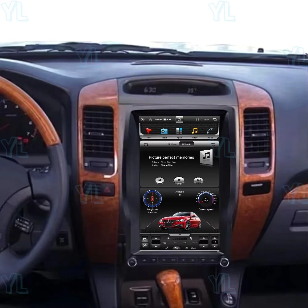 

13.6“ Android 13 Screen Auto Radio For Toyota Land Cruiser Prado 120/Lexus GX470 2002-2008 Car GPS Navigation Multimedia Player